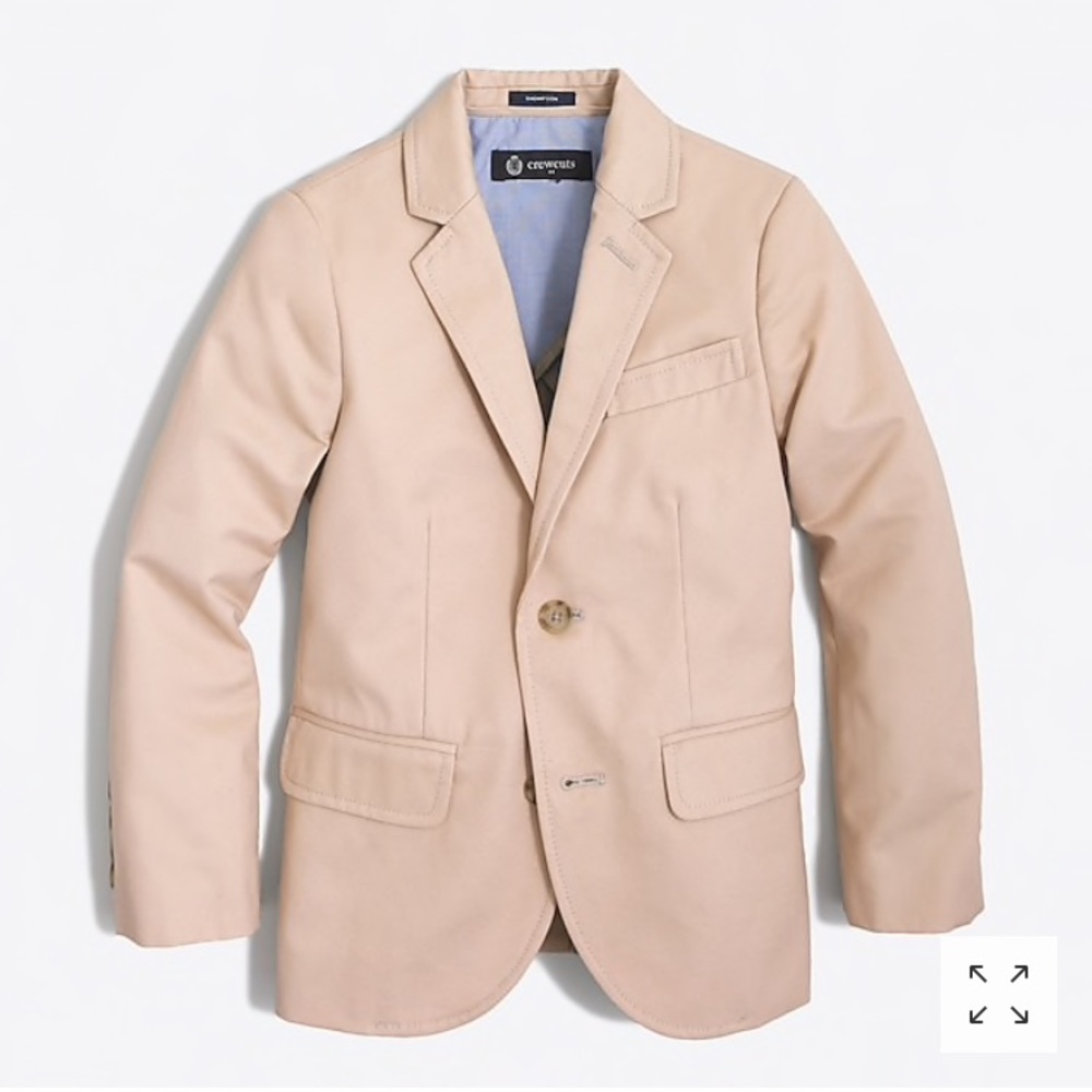 J Crew Crewcuts boys Thompson suit jacket in chino